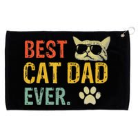 Vintage Best Cat Dad Ever Cat Daddy Gift Grommeted Golf Towel