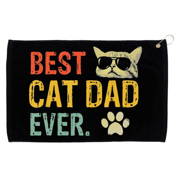 Vintage Best Cat Dad Ever Cat Daddy Gift Grommeted Golf Towel