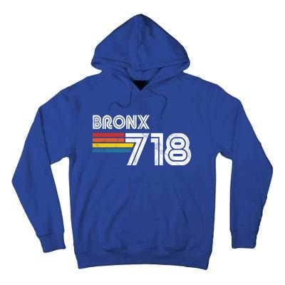 Vintage Bronx Cool Gift Proud 718 New York City State Gift Great Gift Tall Hoodie