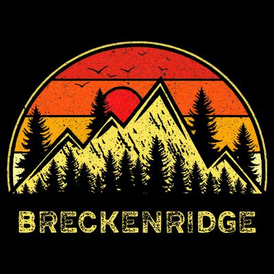 Vintage Breckenridge Colorado Co Mountains Hiking Souvenir T-Shirt