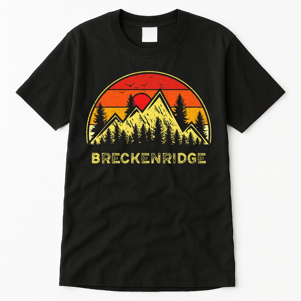 Vintage Breckenridge Colorado Co Mountains Hiking Souvenir Tall T-Shirt