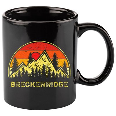Vintage Breckenridge Colorado Co Mountains Hiking Souvenir 11oz C Handle Ceramic Mug