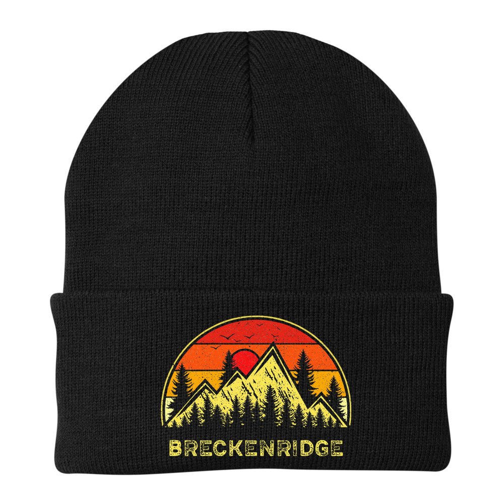 Vintage Breckenridge Colorado Co Mountains Hiking Souvenir Beanie