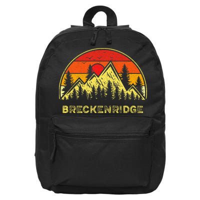 Vintage Breckenridge Colorado Co Mountains Hiking Souvenir 16 in Basic Backpack