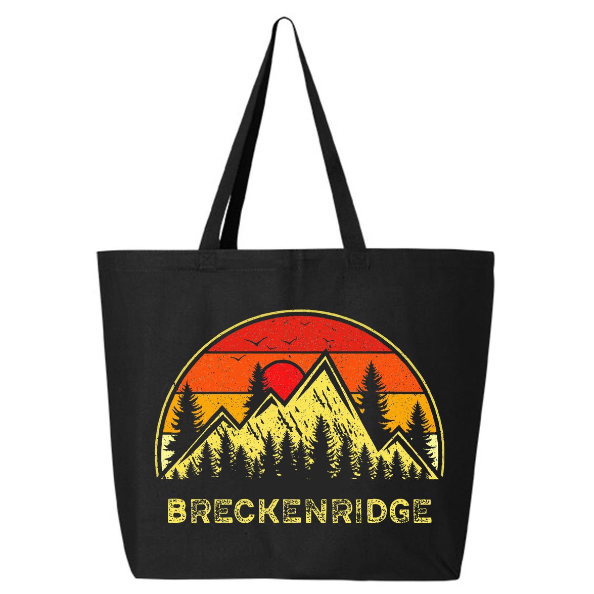 Vintage Breckenridge Colorado Co Mountains Hiking Souvenir 25L Jumbo Tote