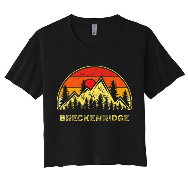 Vintage Breckenridge Colorado Co Mountains Hiking Souvenir Crop Top