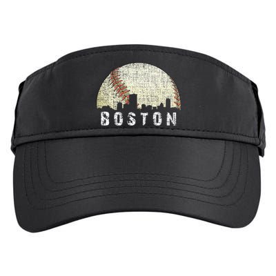 Vintage Boston Cityscape Baseball Lover Men Women Kids Adult Drive Performance Visor