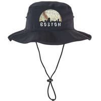 Vintage Boston Cityscape Baseball Lover Men Women Kids Legacy Cool Fit Booney Bucket Hat