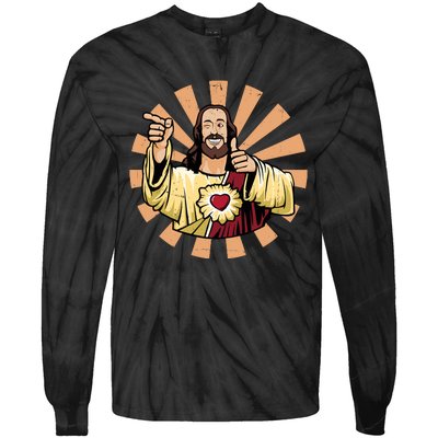 Vintage Buddy Christ Tie-Dye Long Sleeve Shirt