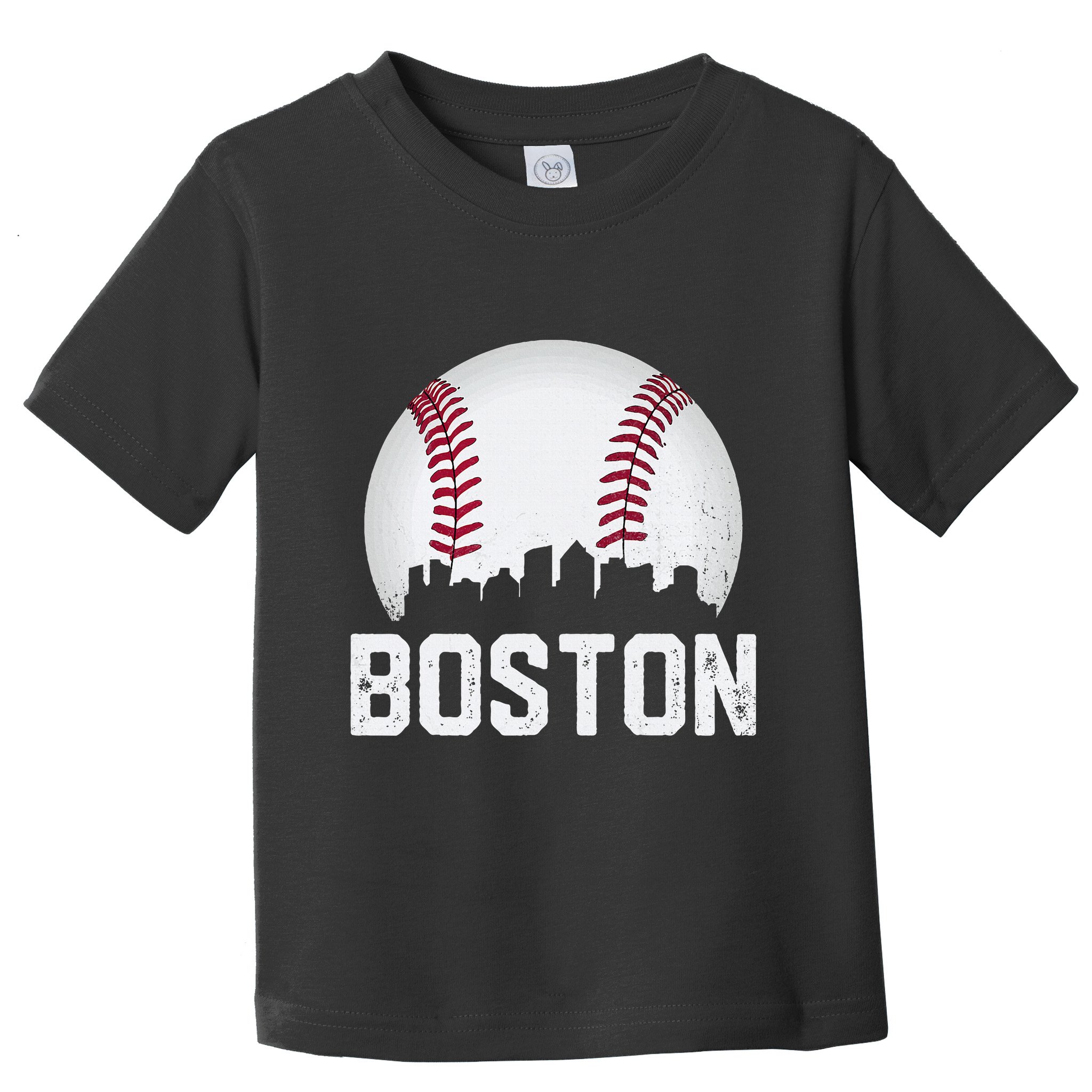 Vintage Boston City Skyline Baseball Game Day Fan Toddler T-Shirt