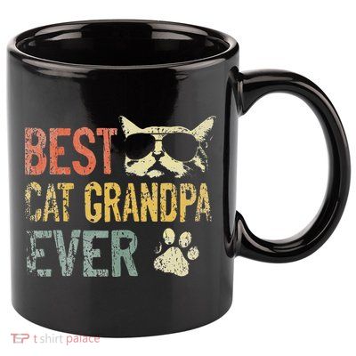 Vintage Best Cat Grandpa Ever Cat Grandpa Fathers D 11oz C Handle Ceramic Mug