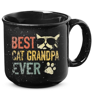 Vintage Best Cat Grandpa Ever Cat Grandpa Fathers D 15oz Campfire Ceramic Mug