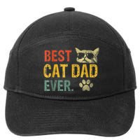 Vintage Best Cat Dad Ever Cat Daddy Gift shirt 7-Panel Snapback Hat