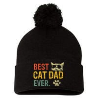 Vintage Best Cat Dad Ever Cat Daddy Gift shirt Pom Pom 12in Knit Beanie