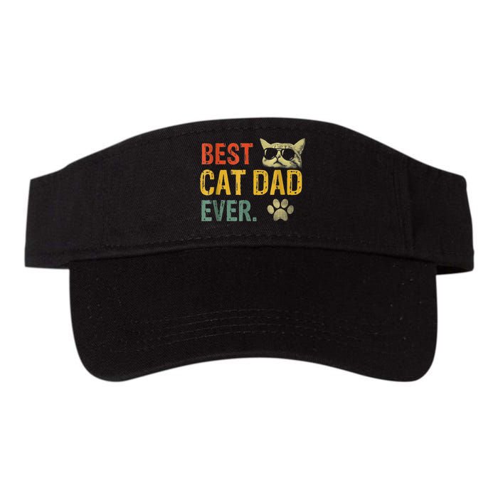 Vintage Best Cat Dad Ever Cat Daddy Gift shirt Valucap Bio-Washed Visor