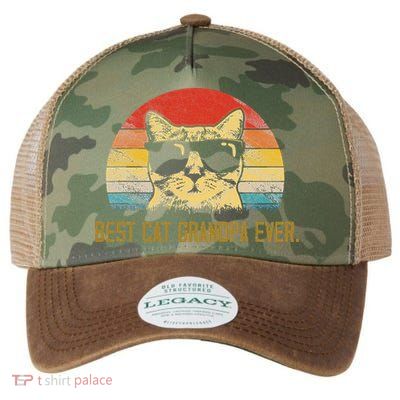 Vintage Best Cat Grandpa Ever Cat Grandpa Fathers Day Legacy Tie Dye Trucker Hat