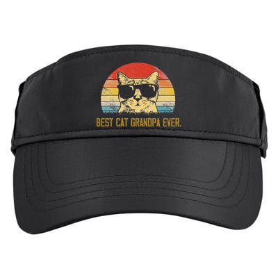 Vintage Best Cat Grandpa Ever Cat Grandpa Fathers Day Adult Drive Performance Visor