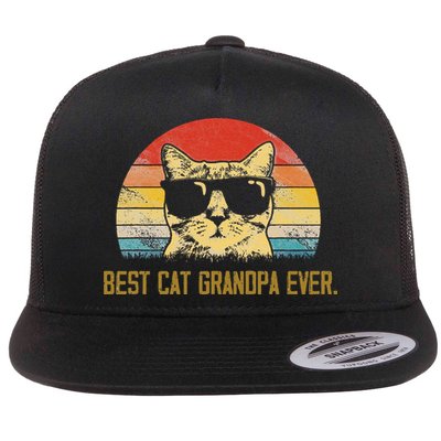 Vintage Best Cat Grandpa Ever Cat Grandpa Fathers Day Flatbill Hat