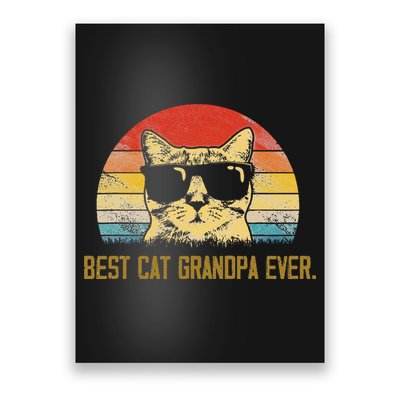 Vintage Best Cat Grandpa Ever Cat Grandpa Fathers Day Poster