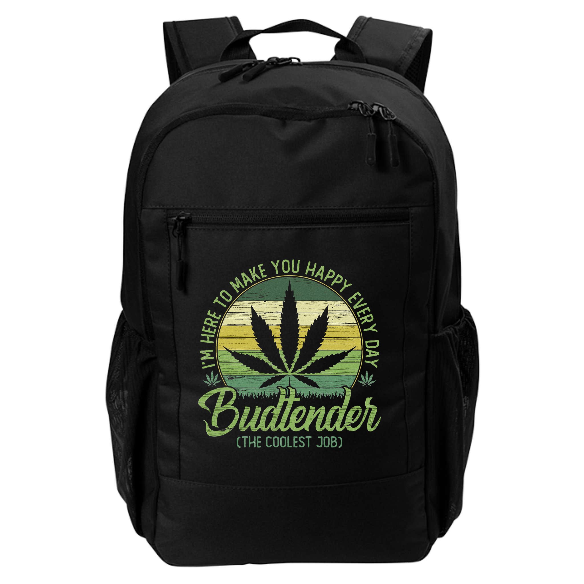 Vintage Budtender Coolest Job Marijuana Weed Supporters Backpack