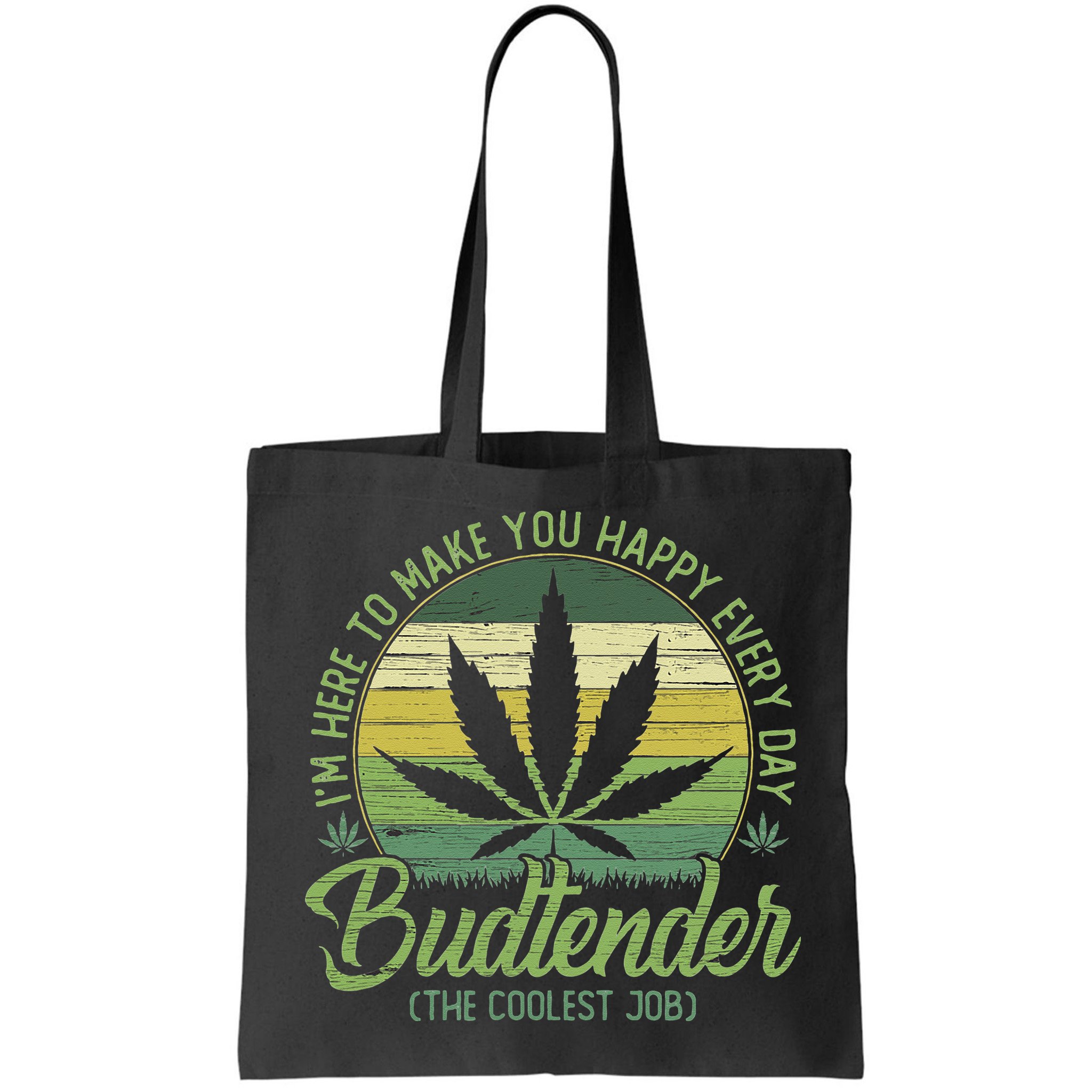 Vintage Budtender Coolest Job Marijuana Weed Supporters Bag