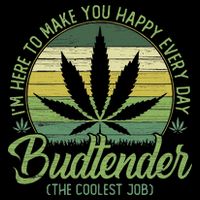 Vintage Budtender Coolest Job Marijuana Weed Supporters Bag