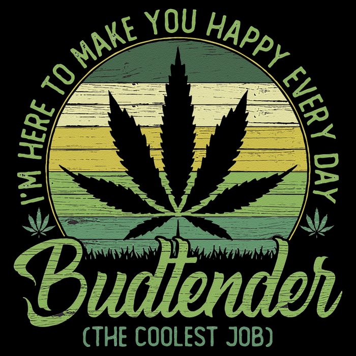 Vintage Budtender Coolest Job Marijuana Weed Supporters Bag