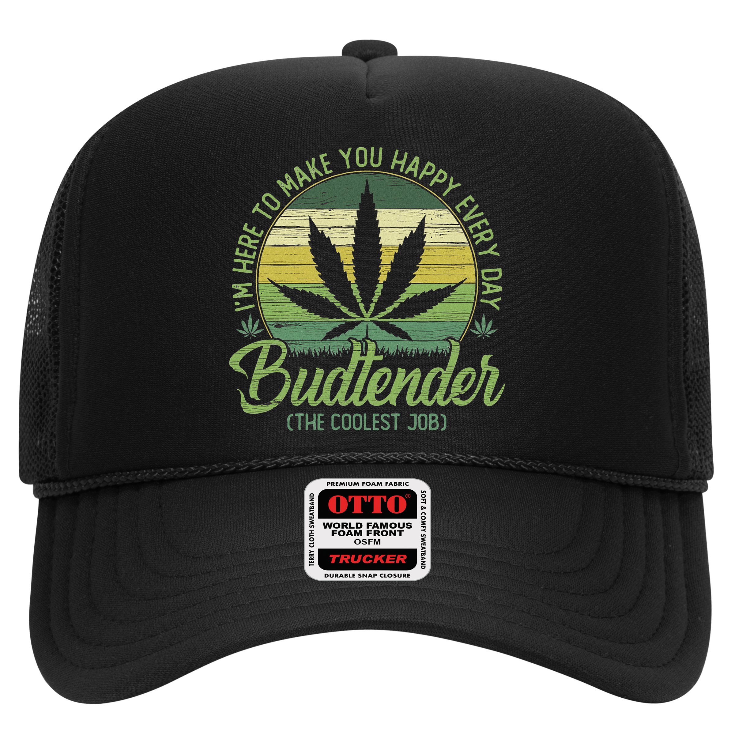 Vintage Budtender Coolest Job Marijuana Weed Supporters Hat