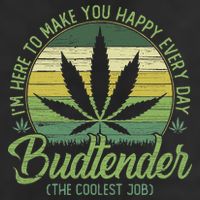 Vintage Budtender Coolest Job Marijuana Weed Supporters Hat