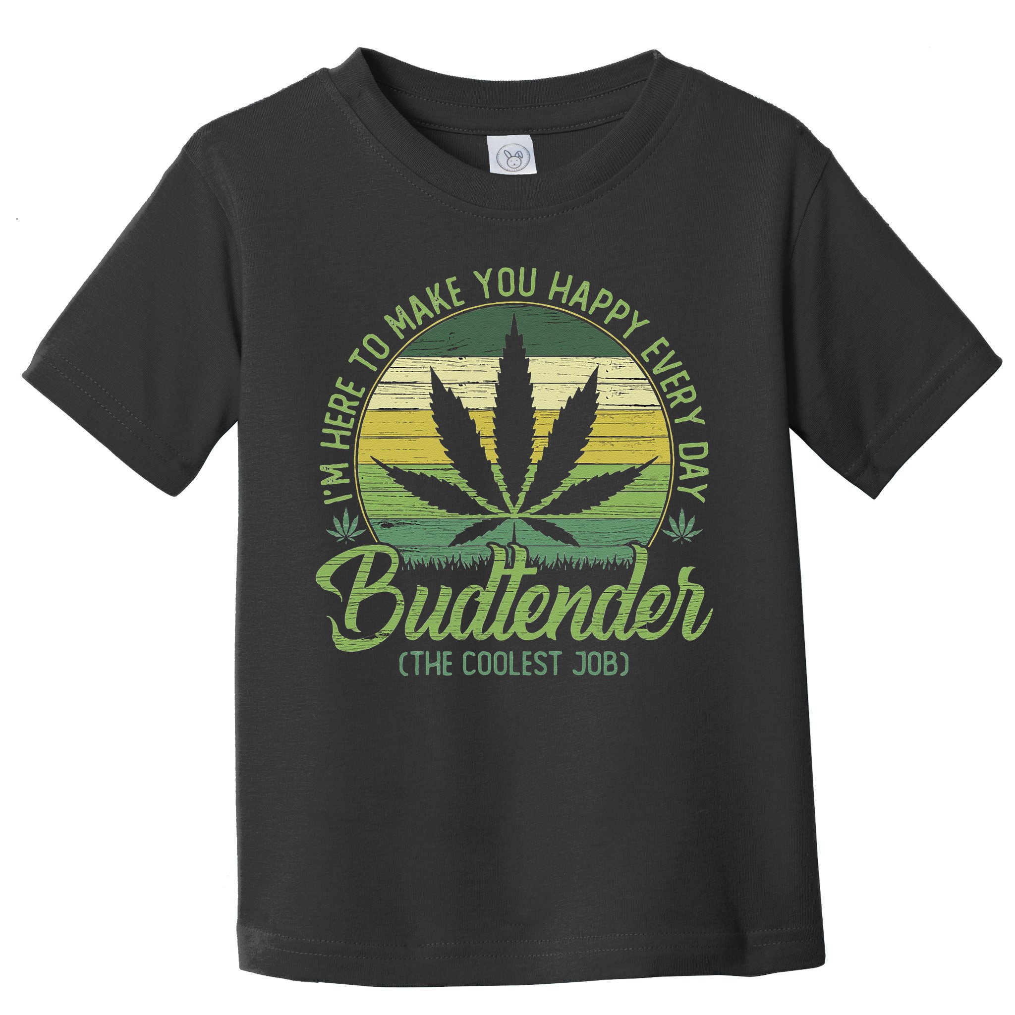 Vintage Budtender Coolest Job Marijuana Weed Supporters Toddler T-Shirt