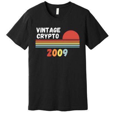 Vintage BTC, Crypto 2009, Bitcoin Crypto, HODL Bitcoin, Retro Premium T-Shirt