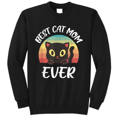 Vintage Best Cat Mom Ever Cat Tee For Women Funny Cat Sweatshirt