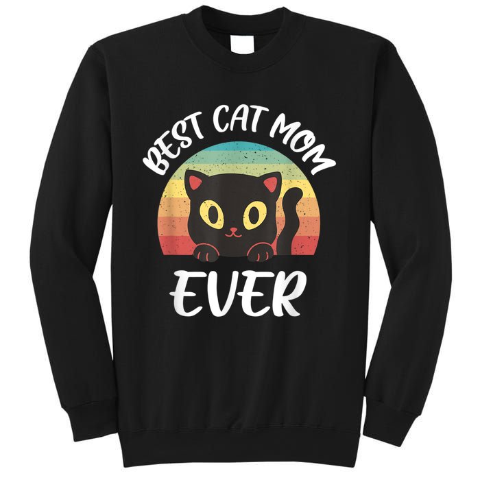 Vintage Best Cat Mom Ever Cat Tee For Women Funny Cat Sweatshirt