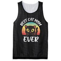 Vintage Best Cat Mom Ever Cat Tee For Women Funny Cat Mesh Reversible Basketball Jersey Tank