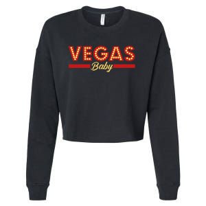 Vegas Baby Cool Gambling Cropped Pullover Crew