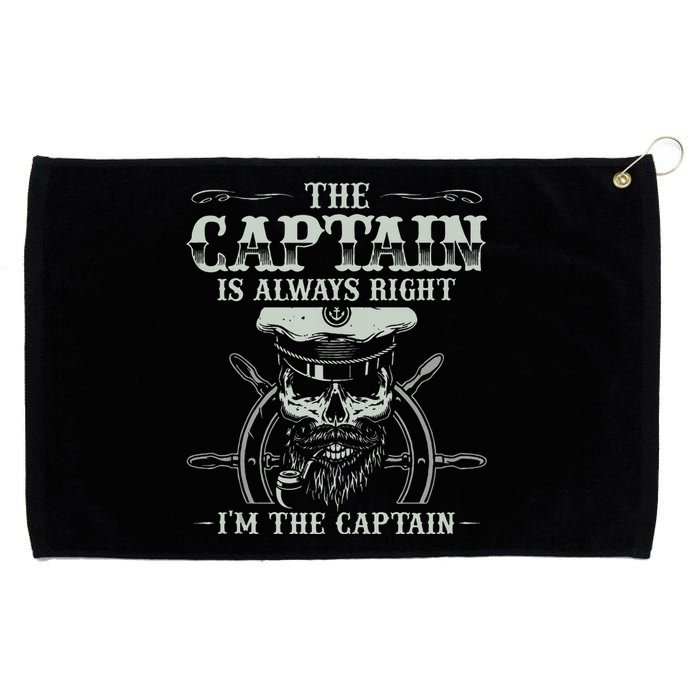 Vintage Boat Captain Men Boating Funny Boat Lover Gift Grommeted Golf Towel