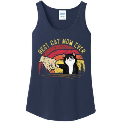 Vintage Best Cat Mom Ever Cat For Funny Funny Cat Ladies Essential Tank