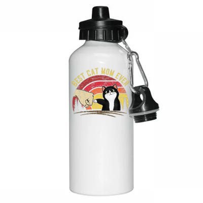 Vintage Best Cat Mom Ever Cat For Funny Funny Cat Aluminum Water Bottle 