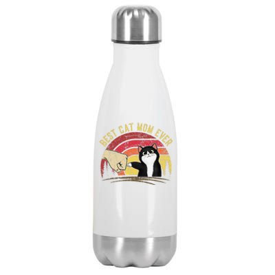 Vintage Best Cat Mom Ever Cat For Funny Funny Cat Stainless Steel Insulated Water Bottle