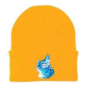 Vote Blue Cat Wave For Kamala Harris 2024 Election Knit Cap Winter Beanie