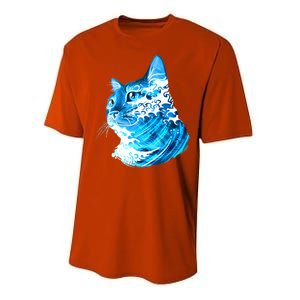 Vote Blue Cat Wave For Kamala Harris 2024 Election Performance Sprint T-Shirt