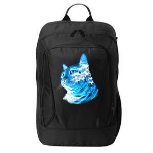 Vote Blue Cat Wave For Kamala Harris 2024 Election City Backpack