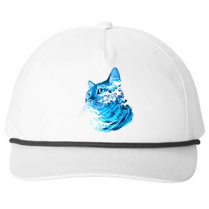 Vote Blue Cat Wave For Kamala Harris 2024 Election Snapback Five-Panel Rope Hat