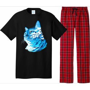 Vote Blue Cat Wave For Kamala Harris 2024 Election Pajama Set