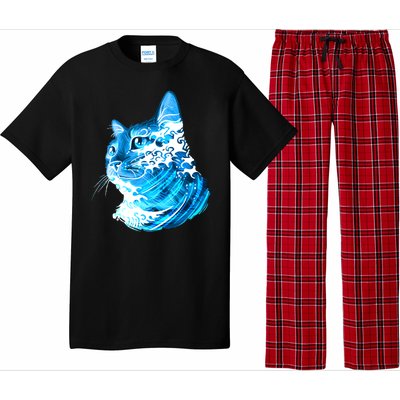 Vote Blue Cat Wave For Kamala Harris 2024 Election Pajama Set