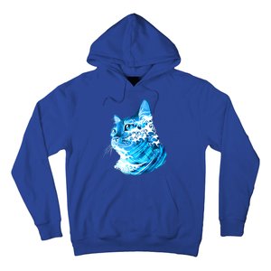 Vote Blue Cat Wave For Kamala Harris 2024 Election Hoodie