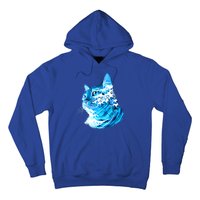 Vote Blue Cat Wave For Kamala Harris 2024 Election Hoodie