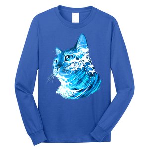 Vote Blue Cat Wave For Kamala Harris 2024 Election Long Sleeve Shirt