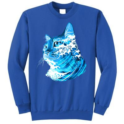 Vote Blue Cat Wave For Kamala Harris 2024 Election Sweatshirt