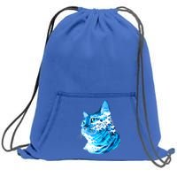 Vote Blue Cat Wave For Kamala Harris 2024 Election Sweatshirt Cinch Pack Bag